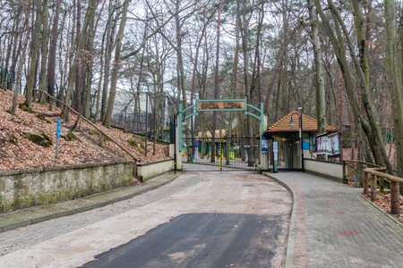 Sopot, Poland - February 25, 2019: Entrance to Forest Opera in Sopot.のeditorial素材