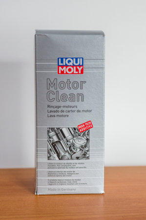 Pruszcz Gdanski, Poland - March 12, 2019: Liqui Moly Motor Clean.のeditorial素材