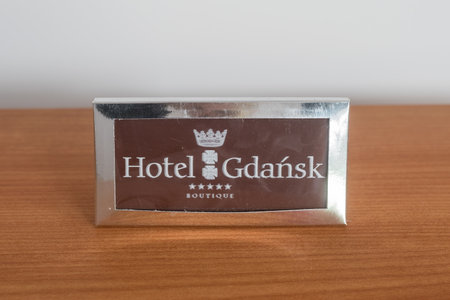 Pruszcz Gdanski, Poland - March 26, 2019: Hotel Gdansk boutique chocolate. Chocolate from 5 stars hotel.のeditorial素材
