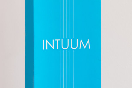 Pruszcz Gdanski, Poland - April 28, 2019: Intuum logo and sign on paper bag.のeditorial素材
