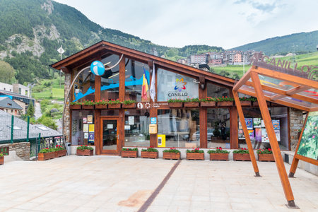 Canillo, Andorra - June 3, 2019: Tourist information center in Canillo.