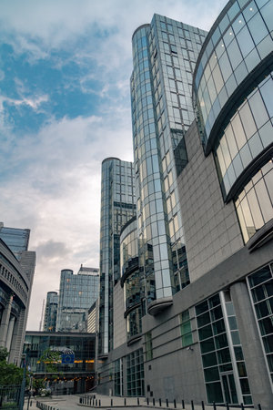 Brussels, Belgium - June 5, 2019: Altiero Spinelli building.のeditorial素材