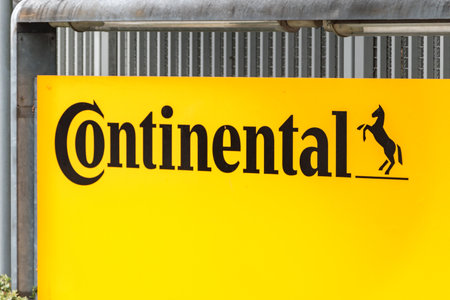 Hanover, Germany - June 8, 2019: Continental sign and logo.のeditorial素材
