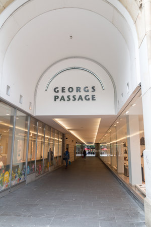 Hanover, Germany - June 8, 2019: Georgs Passage in Hannover.のeditorial素材
