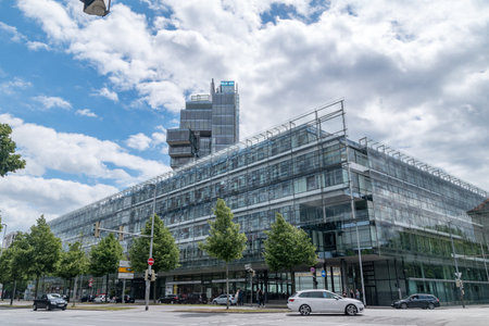 Hannover, Germany - June 8, 2019: View of modern building at Friedrichswall street in Hannover.のeditorial素材