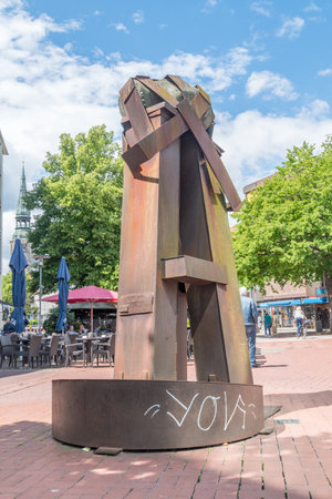 Hannover, Germany - June 8, 2019: Memorial of Battle of the Bogside.のeditorial素材