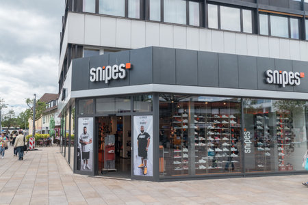 Wolfsburg, Germany - June 8, 2019: Snipes store. Snipes is a streetwear and sneaker chain.のeditorial素材