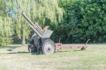 Zdbice, Poland - June 9, 2019: 122 mm howitzer wz. 38.のeditorial素材