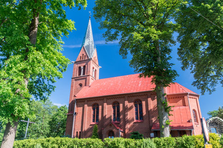 Szwecja, Poland - June 9, 2019: Roman catholic church of saint James the Apostle.のeditorial素材