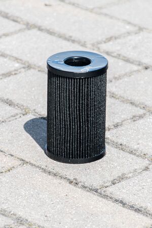 Old,used oil filter of car engine.の写真素材