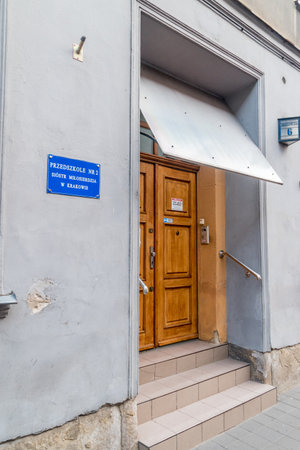 Krakow, Poland - July 27, 2019: Kindergarten No. 2 sisters of mercy in Krakow.のeditorial素材