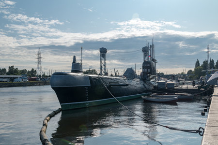 Kaliningrad, Russia - August 4, 2019: Soviet submarine B-413 at Museum of the World Ocean.のeditorial素材