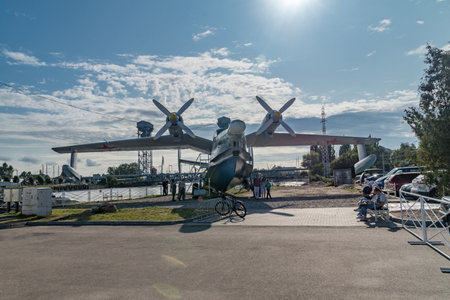 Kaliningrad, Russia - August 4, 2019: Beriev Be-12 at Museum of the World Ocean.のeditorial素材