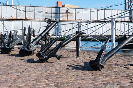 View of few different sea anchors.の写真素材