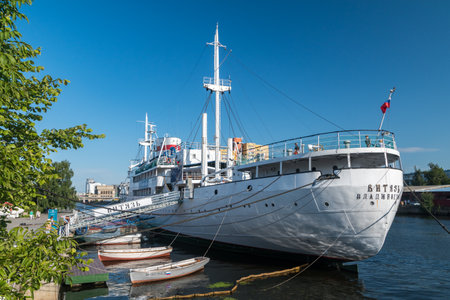 Kaliningrad, Russia - August 4, 2019: Vessel Vityaz at Museum of the World Ocean.のeditorial素材