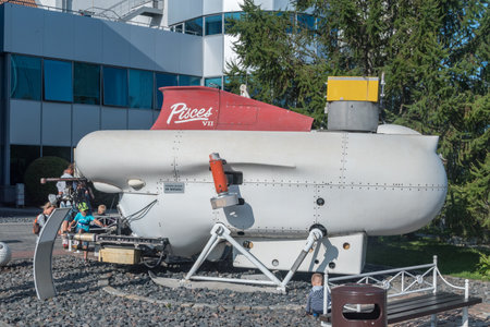 Kaliningrad, Russia - August 4, 2019: Deep-sea craft Pisces VII at Museum of the World Ocean.のeditorial素材