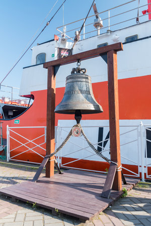 Kaliningrad, Russia - August 4, 2019: Historical bell at Museum of the World Ocean.のeditorial素材