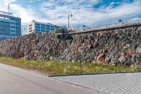 Kaliningrad, Russia - August 4, 2019: The south Terrace of the Royal castle in Kaliningrad city.のeditorial素材