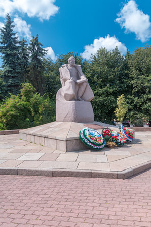 Kaliningrad, Russia - August 5, 2019: Monument to Marshal Alexander Vasilevsky.のeditorial素材