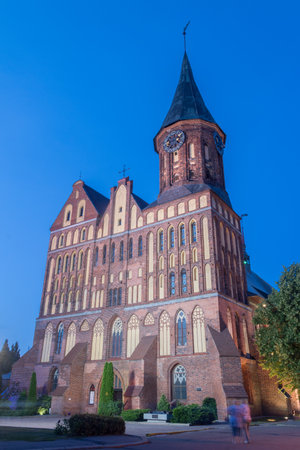 Kaliningrad, Russia - August 5, 2019: Lutheran cathedral in Kaliningrad Oblast.のeditorial素材