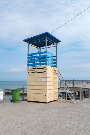 Lifeguard observation tower in Russia.の写真素材