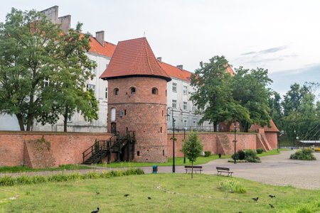 Historical city walls in Braniewo, Poland.のeditorial素材