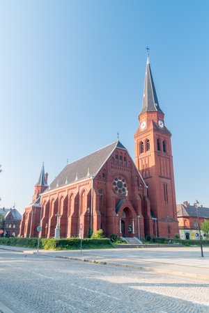 Ostrava, Czech Republic - August 29, 2019: Church of St. Paul in Ostrava.のeditorial素材