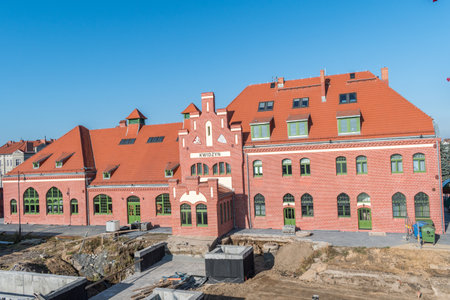 Kwidzyn, Poland - September 22, 2019: Kwidzyn railway station.のeditorial素材