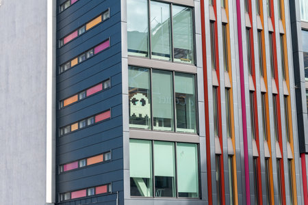 Stockholm, Sweden - September 24, 2019: Pac-Man ghost in window.のeditorial素材