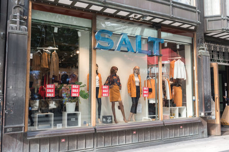 Stockholm, Sweden - September 24, 2019: Salt Stockholm fashion store. Salt is Fashion brand.のeditorial素材