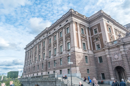 Stockholm, Sweden - September 24, 2019: Forsvarsutskottet Sveriges Riksdag Swedish (Parliament House) on Gamla Stan Stockholm, Sweden.のeditorial素材