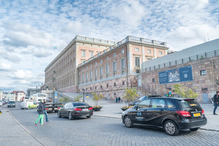 Stockholm, Sweden - September 24, 2019: The Royal Palace in Stockholm.のeditorial素材