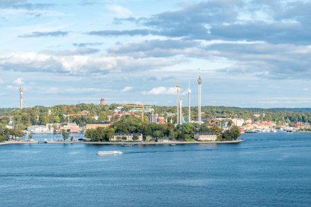 Stockholm, Sweden - September 24, 2019: Kastellholmen island in the centre of Stockholm.のeditorial素材