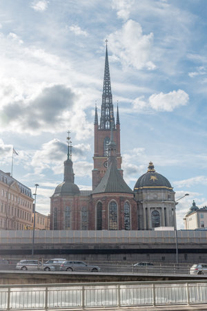 Stockholm, Sweden - September 24, 2019: The Riddarholm Church is one of the oldest buildings in Stockholm.のeditorial素材