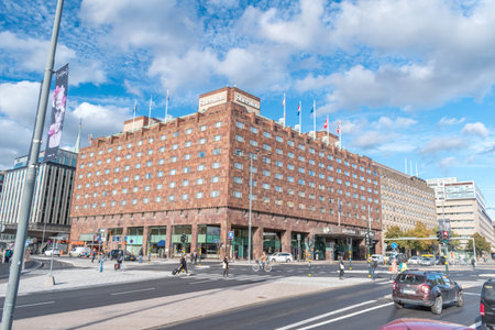 Stockholm, Sweden - September 24, 2019: View of a Sheraton Stockholm Hotel.のeditorial素材