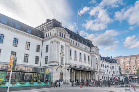 Stockholm, Sweden - September 24, 2019: Building of Stockholm Central Station. Railway station in Stockholm.のeditorial素材