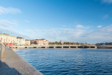 Stockholm, Sweden - September 24, 2019: Lilla Vartan (Smaller Vartan) strait.のeditorial素材