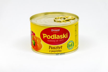 Pruszcz Gdanski, Poland - October 11, 2019: Drosed Podlaski terrine with paprika.のeditorial素材