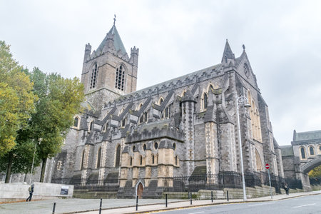 Dublin, Ireland - November 5, 2019: Cathedral Church of the Holy Trinity.のeditorial素材