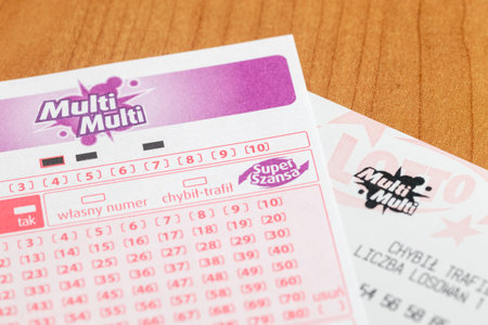 Pruszcz Gdanski, Poland - January 1, 2020: Multi Multi lottery ticket from Polish Lotto.のeditorial素材
