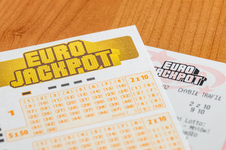 Pruszcz Gdanski, Poland - January 1, 2020: Euro JackPot lottery ticket from Polish Lotto.のeditorial素材
