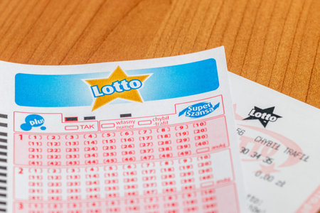 Pruszcz Gdanski, Poland - January 1, 2020: Lotto lottery ticket from Polish Lotto.のeditorial素材
