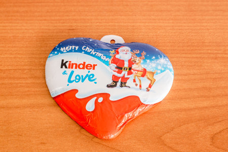 Pruszcz Gdanski, Poland - January 10, 2020: Kinder love sweets.のeditorial素材