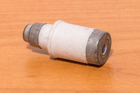 Old diazed fuse. Old type fuse used to protect installation electrical overload.の写真素材