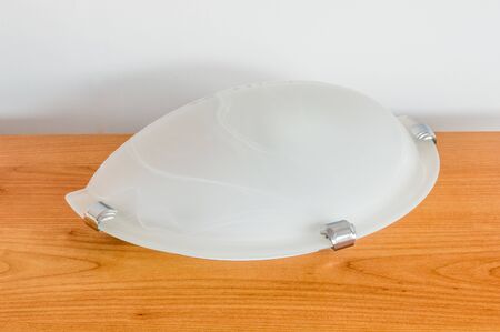 A white simple ceiling for mounting in the bathroom on the wall.の写真素材