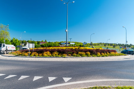 Mragowo, Poland - June 1, 2020: Children's War roundabout.