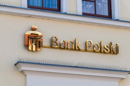Lublin, Poland - June 11, 2020: Logo of Pko Bank Polski.のeditorial素材