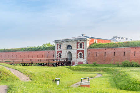 Szczebrzeska Gate of fortifications around old town of Zamosc.の写真素材