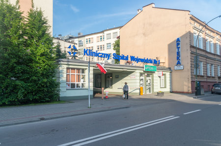 Rzeszow, Poland - June 13, 2020: Provincial Clinical Hospital named after Fryderyk Chopin.のeditorial素材
