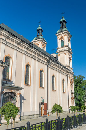 Bielsko-Biala, Poland - June 15, 2020: Roman catholic Church of Divine Providence.のeditorial素材